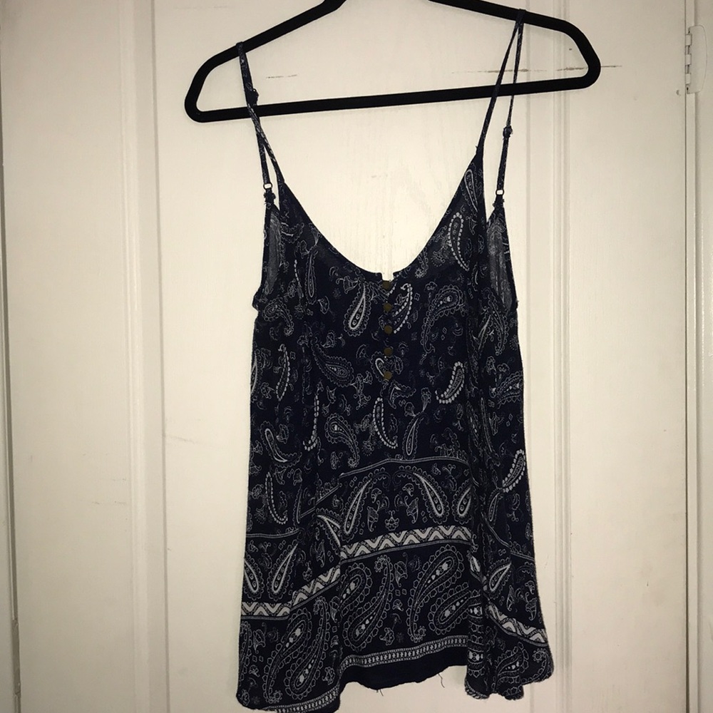 Bandana print loose spaghetti strap